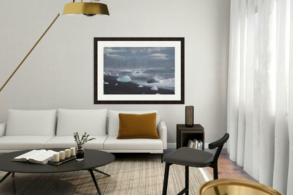 2798728 :: Iceland S Blue Ice On Black Sand