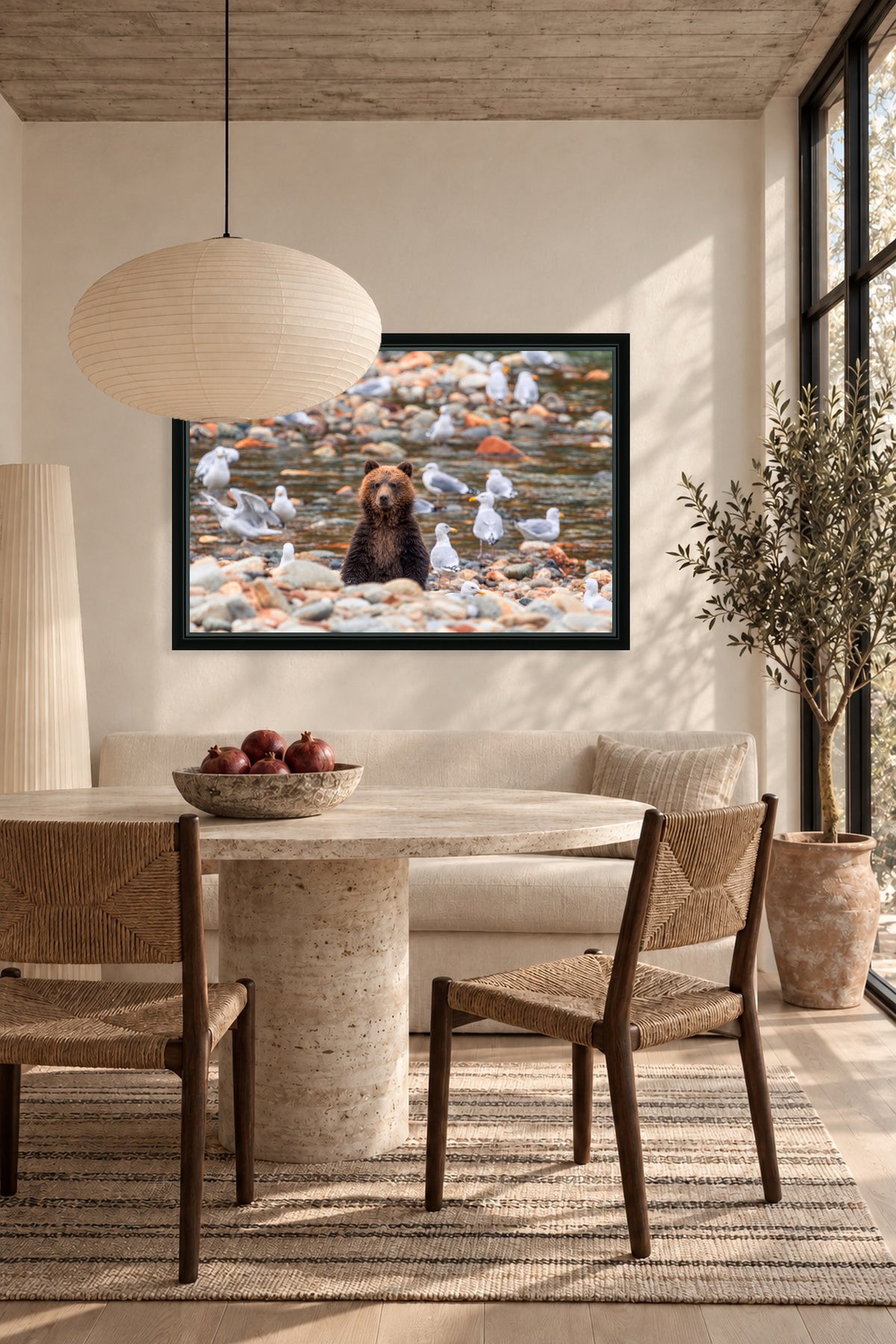 2798707 :: Upright Bear Among Creek Gulls